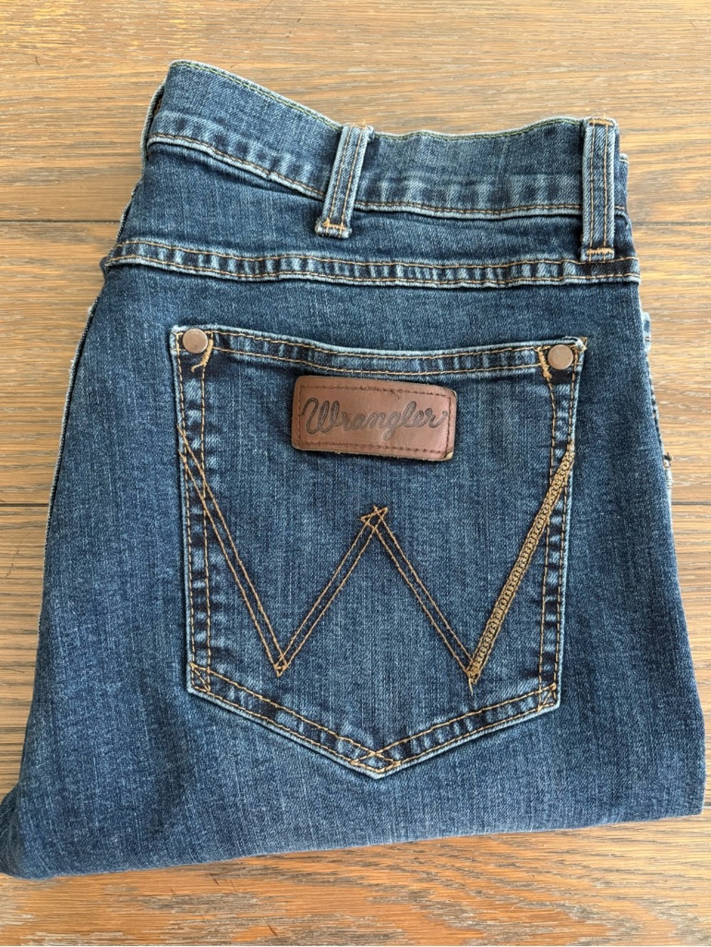 Wrangler Retro Men's Slim Straight Jeans - Dark Blue Size 33x34